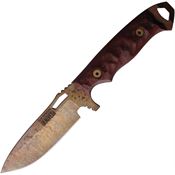 Dawson 83496 Nomad Arizona Copper Fixed Blade Knife Red/Black Handles