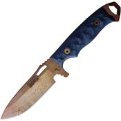 Dawson 83502 Nomad Arizona Copper Fixed Blade Knife Blue/Black Handles