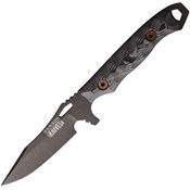 Dawson 83557 Smuggler Black Apocalyptic Fixed Blade Knife Black/Gray Handles