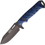 Dawson 83793 Shepherd Black Apocalyptic Fixed Blade Knife Black/Blue Handles