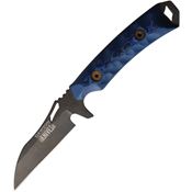 Dawson 83991 Revelation Black Apocalyptic Fixed Blade Knife Black/Blue Handles