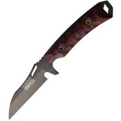 Dawson 84011 Revelation Black Apocalyptic Fixed Blade Knife Black/Red Handles