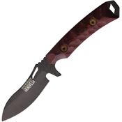 Dawson 84165 Harvester Black Apocalyptic Fixed Blade Knife Black/Red Handles