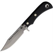 Knives Of Alaska 00158FG Magnum Wolverine D2 Carbon Steel Fixed Blade Knife Black Handles