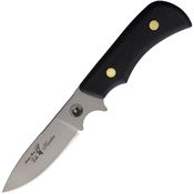 Knives Of Alaska 00161FG Trekker Elk Hunter D2 Carbon Steel Fixed Blade Knife Black Handles