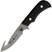 Knives Of Alaska 00162FG Trekker Whitetail Guthook D2 Carbon Steel Fixed Blade Knife Black Handles