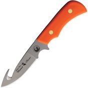 Knives Of Alaska 00178FG Trekker Whitetail Guthook D2 Carbon Steel Fixed Blade Knife Orange Handles