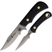 Knives Of Alaska 00197FG Pronghorn/Cub D2 Carbon Steel Fixed Blade Knife Combo Black Handles