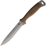 Knives Of Alaska 00843FG Defense/Survival D2 Fixed Blade Knife Tan Handles Nylon Sheath