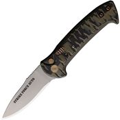 Knives Of Alaska 00910FG Auto Strike Force Button Lock Knife OD Green/Black Handles