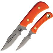 Knives Of Alaska 00200FG Pronghorn/Cub D2 Carbon Steel Fixed Blade Knife Combo Orange Handles