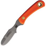 Knives Of Alaska 00068FG Muskrat D2 Carbon Steel Fixed Blade Knife Orange Handles