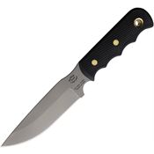 Knives Of Alaska 00014FG Bush Camp D2 Carbon Steel Fixed Blade Knife Black Handles