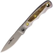 Knives Of Alaska 00346FG Alpha Wolfe S30V Stainless Fixed Blade Knife Stag Handles