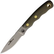 Knives Of Alaska 00349FG Alpha Wolfe S30V Stainless Fixed Blade Knife OD Green Handles