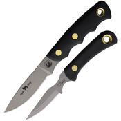 Knives Of Alaska 00366FG Alpha Wolf/Cub S30V Stainless Steel Combo Black Handles