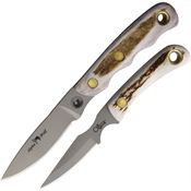 Knives Of Alaska 00367FG Alpha Wolf/Cub S30V Stainless Steel Combo Stag Handles