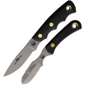 Knives Of Alaska 00370FG Alpha Wolfe/Muskrat S30V Stainless Combo Set Black Handles