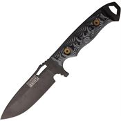 Dawson 16517 Nomad Black Apocalyptic Fixed Blade Knife Gray/Black Handles