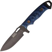Dawson 16524 Nomad Black Apocalyptic Fixed Blade Knife Blue/Black Handles