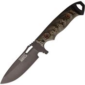 Dawson 16531 Nomad Fixed Black Apocalyptic Blade Knife Camo Ultrex Handles