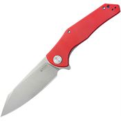 Kubey 158K Flash Stonewashed Linerlock Knife Red Handles