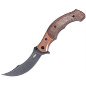 CRKT 7465 Ritual Compact Black Stonewashed Linerlock Knife Brown Handles