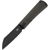 Bestech T2401B Bruv Black Stonewashed Framelock Knife Black Handles