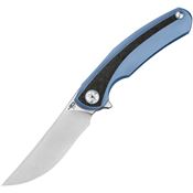 Bestech T2402D Sambac Two Tone Magnacut Framelock Knife Blue Handles