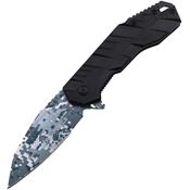 Tac Force 1049BK Linerlock Knife Digi Camo Assist Open Black Handles