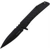 Tac Force 1050BK Assist Open Black Linerlock Knife Black Aluminum Handles