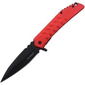 Tac Force 1050RD Assist Open Black Linerlock Knife Red Handles