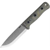 Reiff S50212BCK S5 Acid Washed Fixed Blade Knife Kydex Sheath Black/Green Handles