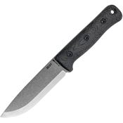 Reiff S5021BCMK S5 Acid Washed Fixed Blade Knife Kydex Sheath Black Micarta Handles