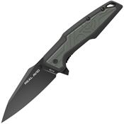 Real Avid RAV1 RAV 1 Black Linerlock Knife Black/Gray Handles