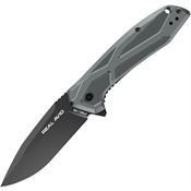 Real Avid RAV2 RAV 2 Black Assist Open Linerlock Knife Gray Handles