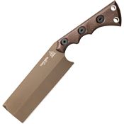 TOPS TNAT02 Nata Fixed Blade Knife Black/Brown Handles