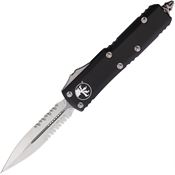 Microtech 2325 Auto UTX-85 Daytona Part Serrated Double Edge OTF Knife Black Handles