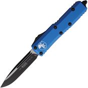 Microtech 2311BL Auto UTX-85 Two Tone Single Edge OTF Knife Blue Handles