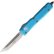 Microtech 1234TQ Auto UTX-85 Satin Tanto Edge OTF Knife Turquoise Handles