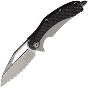 Microtech 165C9CFTI Matrix Serrated Framelock Knife Carbon Fiber Handles