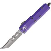 Microtech 71910APPUS Auto UTX-85 Hellhound Apocalyptic Tanto OTF Knife Purple Handles