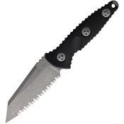 Microtech 93M12AP Socom Alpha Mini Warcom Apocalyptic Serrated Fixed Blade Knife Carbon Fiber Handles