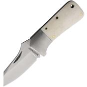 Rough Rider 2554 Winter Bone Folding Knife White Smooth Bone Handles