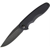 Brous 215 Specter Acid Stonewashed Framelock Knife Black Handles