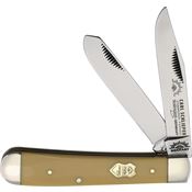 German Eye JY Trapper Knife Yellow Handles