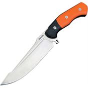 Begg 049 Alligator Fixed Blade Knife Orange Handles
