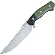 Begg 050 Alligator Fixed Blade Knife Green Handles