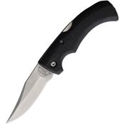 Hard Hat 826BR Satin Clip Point Lockback Knife Black Handles