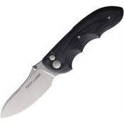 Viper 6010GG Moon Stonewashed MagnaCut Button Lock Knife Black Suretouch Handles